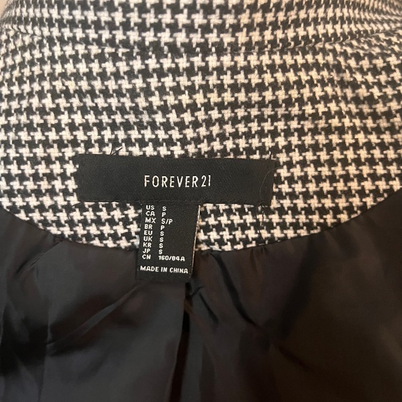 Forever 21 Houndstooth Fashion Jacket Size Small - Picture 11 of 12